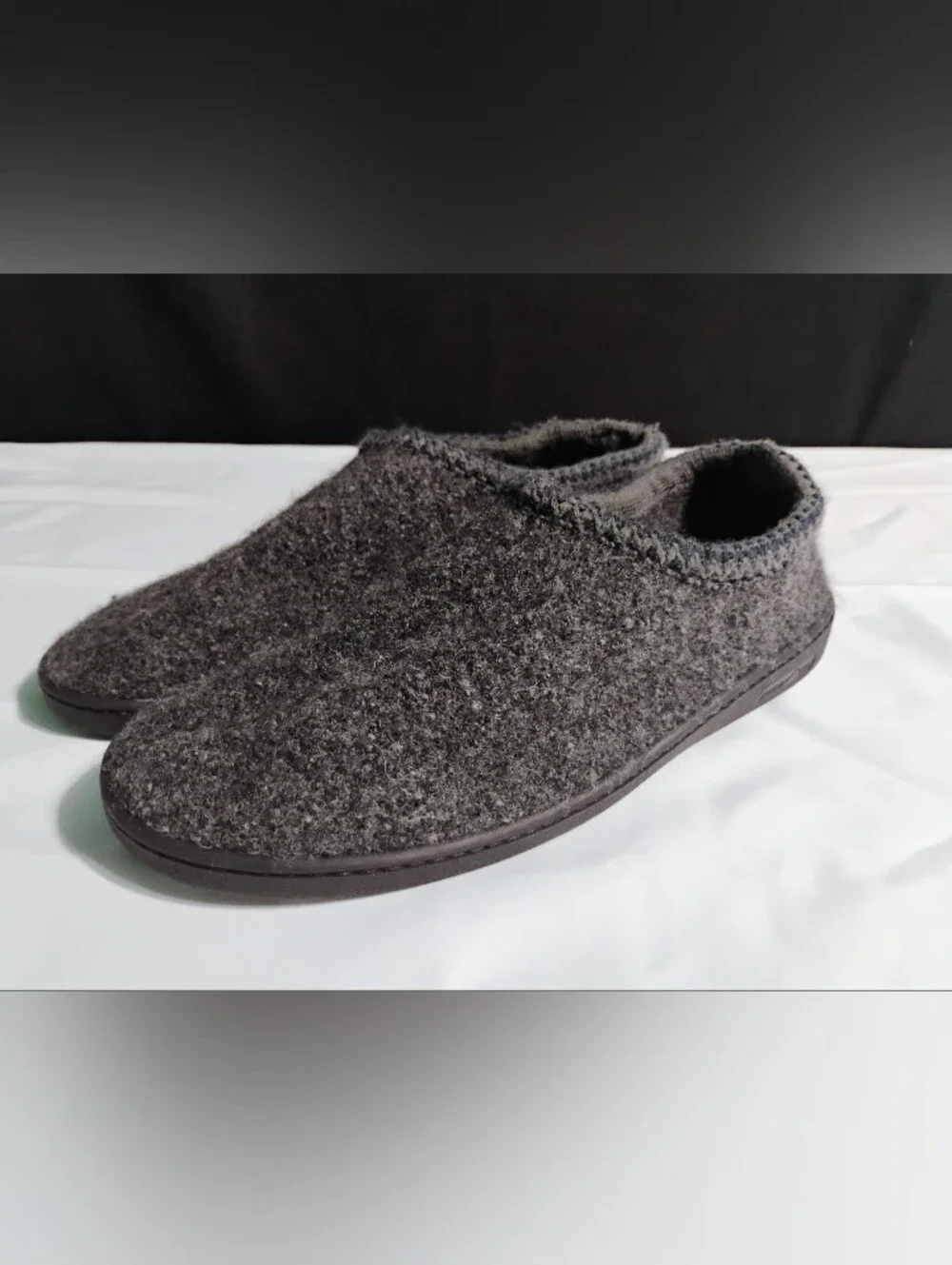 Haflinger Germany Felted Wool Gray Slippers Shoes Men's US Size 12.5/13 EUR 47
